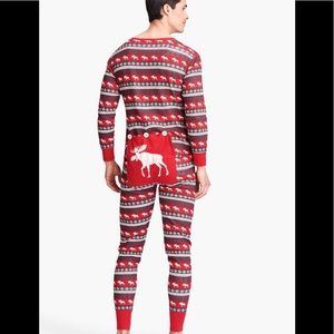 Unisex moose union suit pajamas